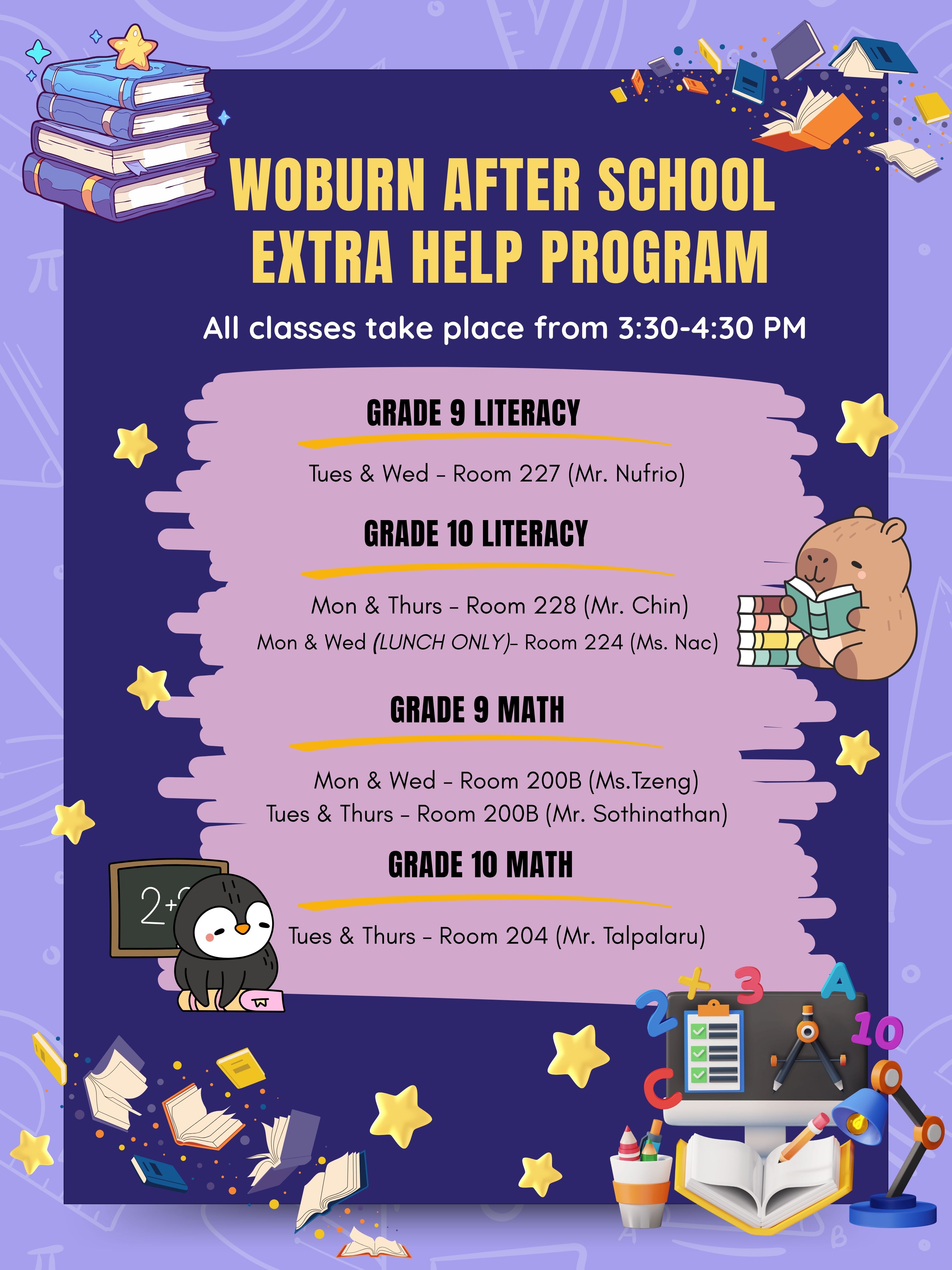 Mathematics Educational Poster in Purple and Yellow 3D Style